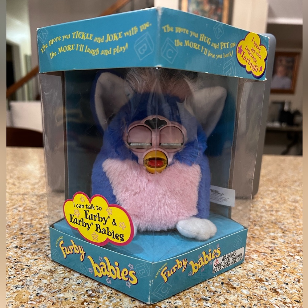Tiger Electronics 1999 Original Unopened in Box 70-940 Furby babies in Blue/Pink